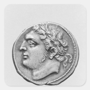 Pegatina Cuadrada Rey de Jugurtha de Numidia