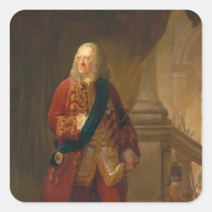 Pegatina Cuadrada Rey George II, 1759