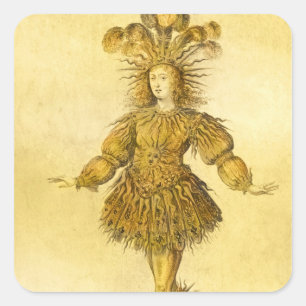 Pegatina Cuadrada Rey Louis XIV de Francia
