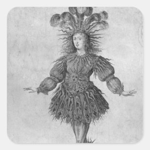 Pegatina Cuadrada Rey Luis XIV de Francia