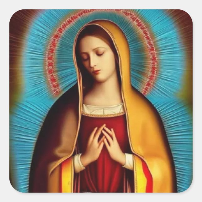 PEGATINA CUADRADA REZAR POR LA PAZ MUNDIAL (Anverso)