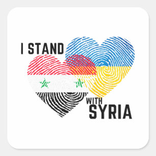 Pegatina Cuadrada Rezar por Siria