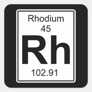 Pegatina Cuadrada Rh - Rhodium