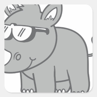 PEGATINA CUADRADA RHINO