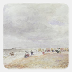 Pegatina Cuadrada Rhyl Sands