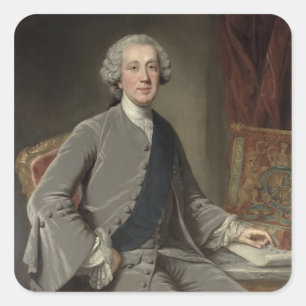 Pegatina Cuadrada Richard Grenville, Earl Temple, c.1760