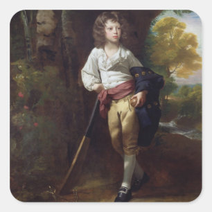 Pegatina Cuadrada Richard Heber, 1782 (aceite sobre lienzo)