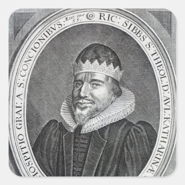 Pegatina Cuadrada Richard Sibbes (Anverso)