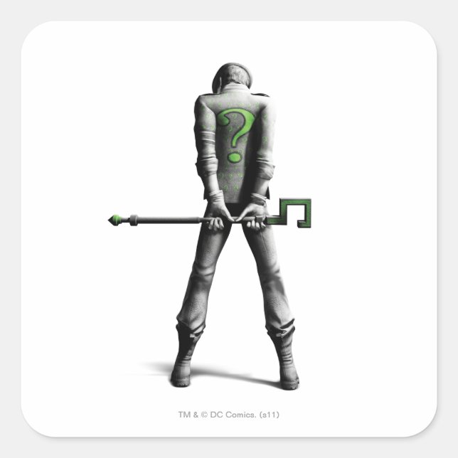 Pegatina Cuadrada Riddler (Anverso)