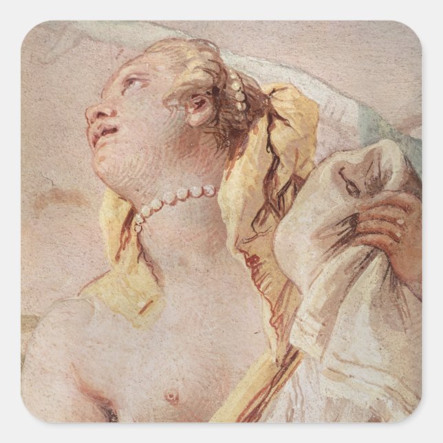 Pegatina Cuadrada Rinaldo Abandoning Armida (Anverso)