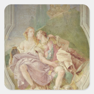 Pegatina Cuadrada Rinaldo encantó por Armida