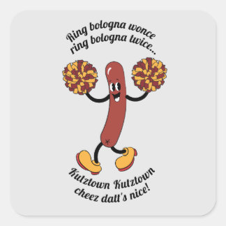 Pegatina Cuadrada ¡Ring Balogna Wunce!