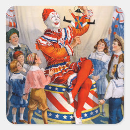 Pegatina Cuadrada Ringling Bros y Barnum & Bailey Circus Stone Co