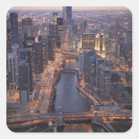 Río Chicago y Torre Trump desde arriba