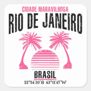 Pegatina Cuadrada Río de Janeiro