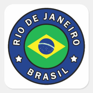 Pegatina Cuadrada Río de Janeiro Brasil