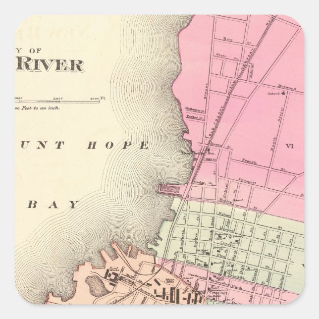 Pegatina Cuadrada Río Fall (Anverso)