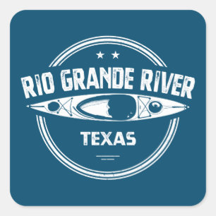 Pegatina Cuadrada Río Grande, Texas