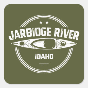 Pegatina Cuadrada Río Jarbidge Idaho Kayaking