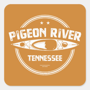 Pegatina Cuadrada Río Pigeon, Tennessee