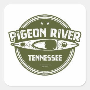Pegatina Cuadrada Río Pigeon, Tennessee