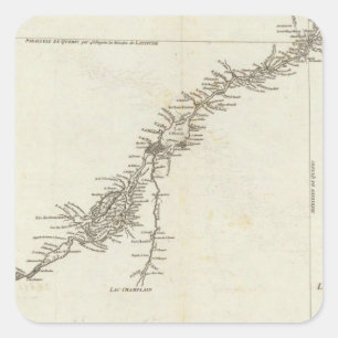 Pegatina Cuadrada Río San Lorenzo en Canadá