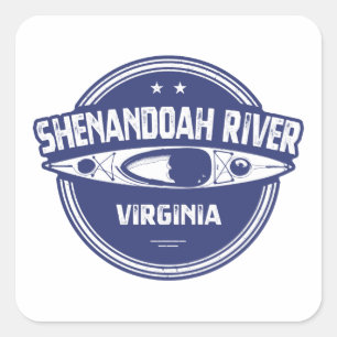 Pegatina Cuadrada Río Shenandoah, Virginia