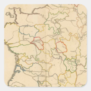 Pegatina Cuadrada Ríos de Francia