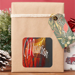 Pegatina Cuadrada Ritmo de la noche