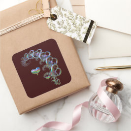 Pegatina Cuadrada Ritmo del corazón