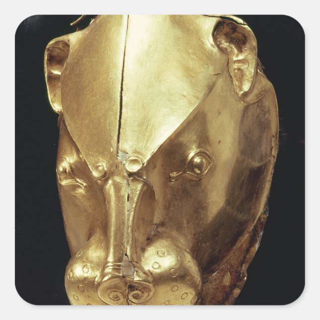 Pegatina Cuadrada Ritón de la cabeza del león, de Grave IV (Anverso)