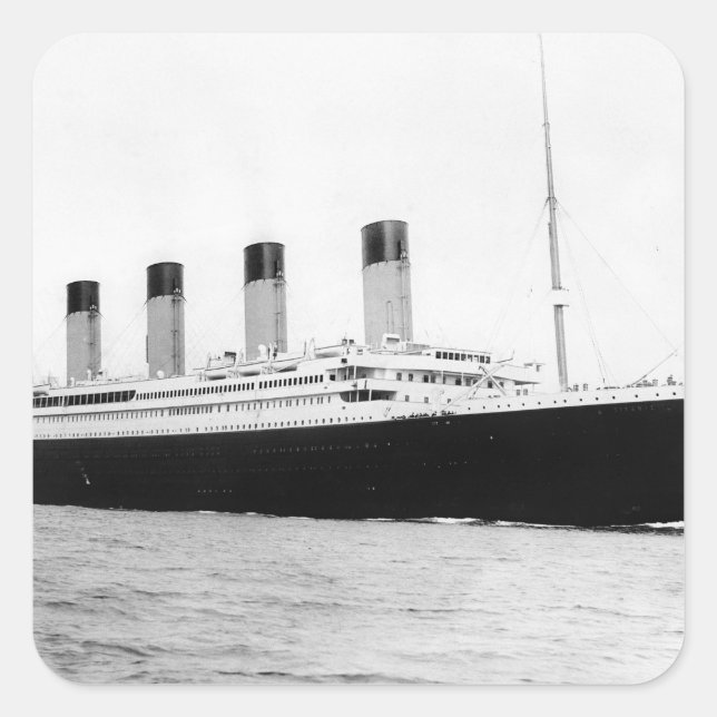 Pegatina Cuadrada RMS Titanic (Anverso)