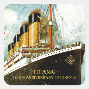 Pegatina Cuadrada RMS Titanic 100º aniversario