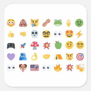 Pegatina Cuadrada Roaring Kitty 35 línea de tiempo de emojis meme GM
