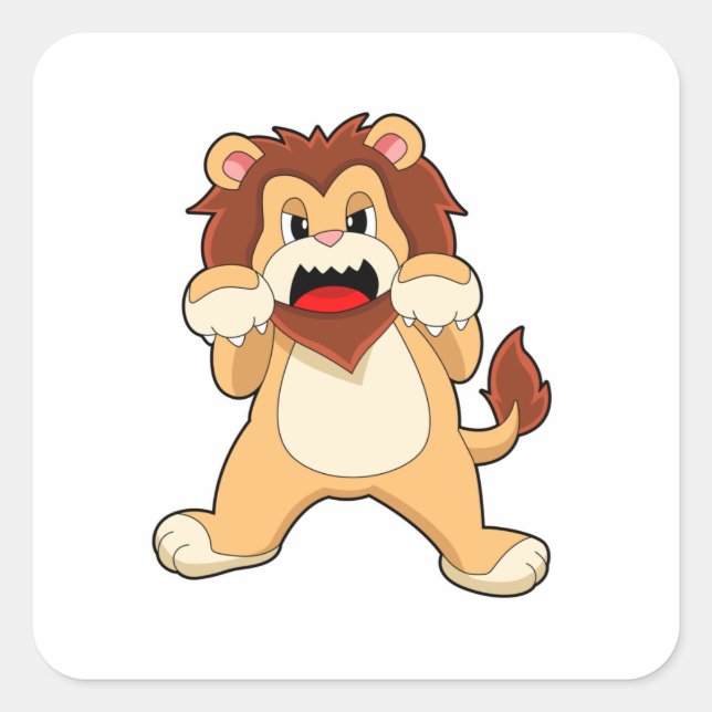 Pegatina Cuadrada Roaring Lion.PNG (Anverso)