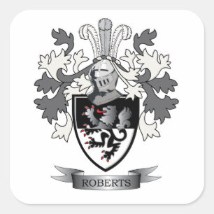 Pegatina Cuadrada Roberts Family Crest