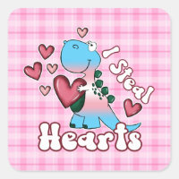Robo corazones, dinosaurios en color de bandera tr