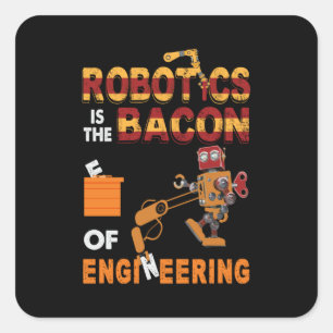 Pegatina Cuadrada Robótica De Ingeniería