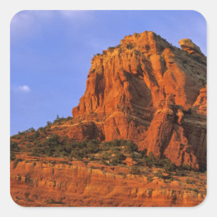 Pegatina Cuadrada Rocas Rojas en Sterling Canyon en Sedona Arizona