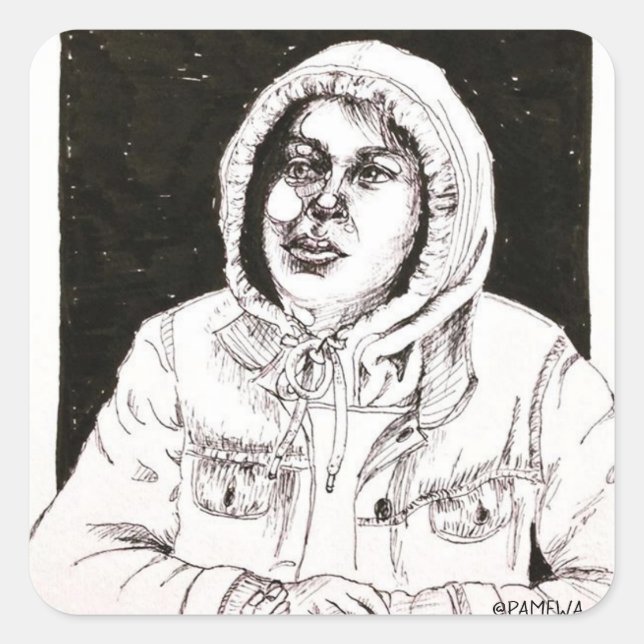 Pegatina Cuadrada Rociooo (Anverso)