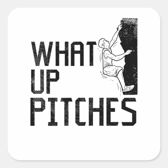 Pegatina Cuadrada Rock Climbing Climber Gift (Anverso)