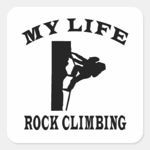 Pegatina Cuadrada Rock Climbing My Life