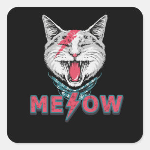 Pegatina Cuadrada Rock de ME&OW