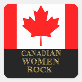 PEGATINA CUADRADA ROCK DE MUJERES CANADIENSES
