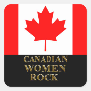 PEGATINA CUADRADA ROCK DE MUJERES CANADIENSES