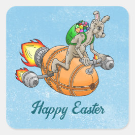 Pegatina Cuadrada Rocket Bunny