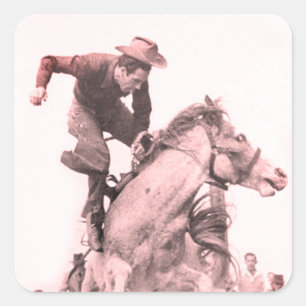 Pegatina Cuadrada Rodeo Riddin"