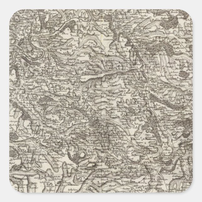 Pegatina Cuadrada Rodez (Anverso)