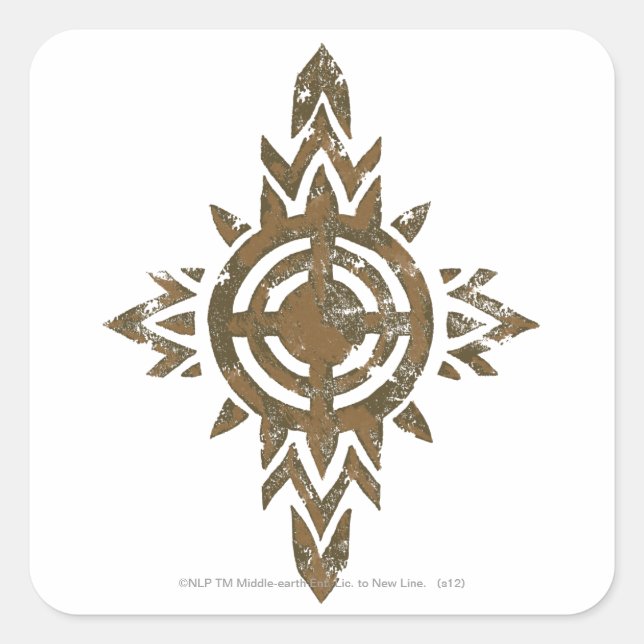 Pegatina Cuadrada Rohan Crest (Anverso)