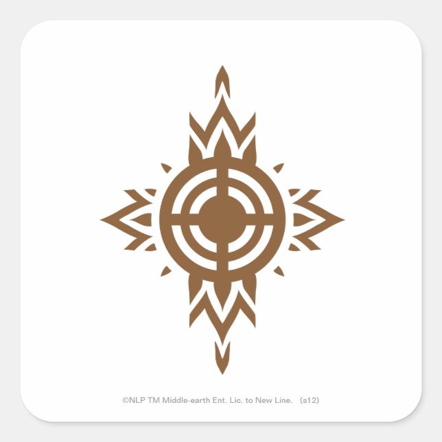 Pegatina Cuadrada Rohan Escudo (Anverso)
